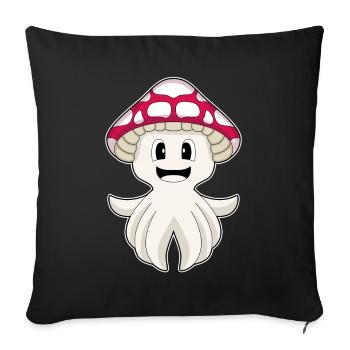 Octopus Mushroom - Sofa pillowcase 17,3'' x 17,3'' (45 x 45 cm) - black - Front