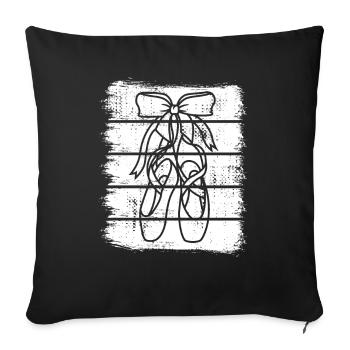 Ballet Shoes Sketch - Sofa pillowcase 17,3'' x 17,3'' (45 x 45 cm) - black - Front