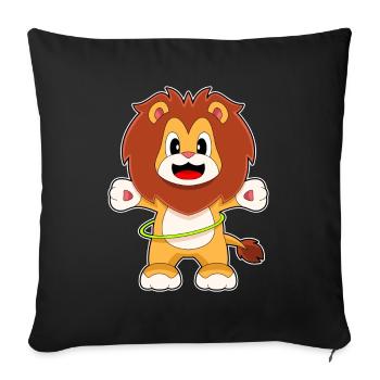 Gymnastique d’entraînement Lion Fitness Hoop - Housse de coussin décorative 45 x 45 cm - noir - Devant