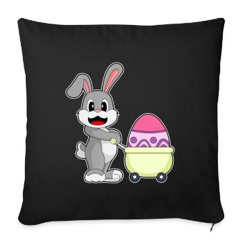 Achats de Pâques Bunny - Housse de coussin décorative 45 x 45 cm - noir - Devant