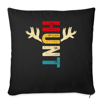 Hunter Hunt - Sofa pillowcase 17,3'' x 17,3'' (45 x 45 cm) - black - Front