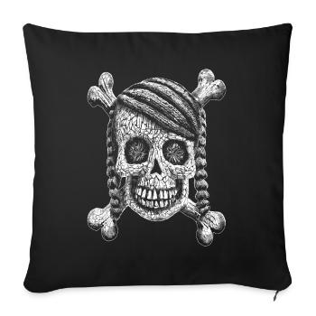 Urbanes Shirt: Mysteriöser Totenkopf-Paranormal! - Sofakissenbezug 45 x 45 cm - Schwarz - Vorne