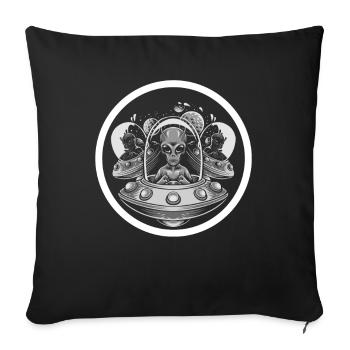Alien - Sofa pillowcase 17,3'' x 17,3'' (45 x 45 cm) - black - Front