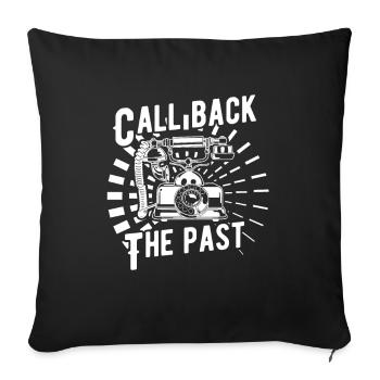 Bringing back the past - Sofa pillowcase 17,3'' x 17,3'' (45 x 45 cm) - black - Front