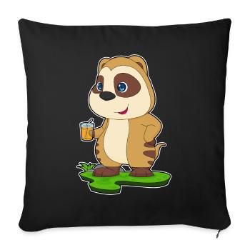Erdmännchen Saft - Sofakissenbezug 45 x 45 cm - Schwarz - Vorne