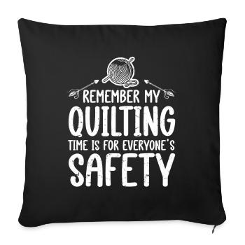 Sewing Seamstress Sewing Machine - Sofa pillowcase 17,3'' x 17,3'' (45 x 45 cm) - black - Front