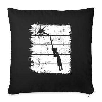 Électrode de soudage - Housse de coussin décorative 45 x 45 cm - noir - Devant