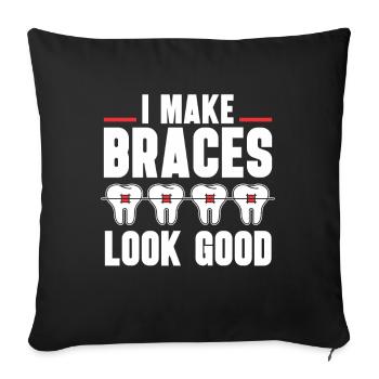 Orthodontist Orthodontic Dental - Sofa pillowcase 17,3'' x 17,3'' (45 x 45 cm) - black - Front