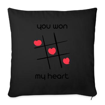 Valentine's Day Couple Romance Favorite Person - Sofa pillowcase 17,3'' x 17,3'' (45 x 45 cm) - black - Front