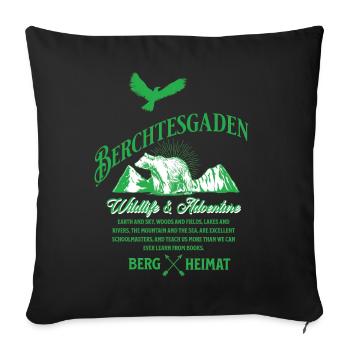 Berchtesgaden - Wildlife - Sofakissenbezug 45 x 45 cm - Schwarz - Vorne