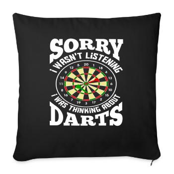 Fléchettes - Housse de coussin décorative 45 x 45 cm - noir - Devant