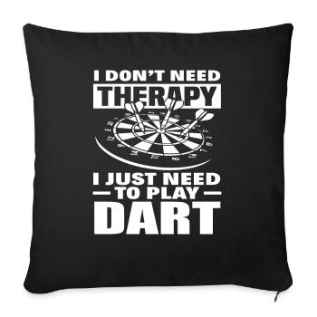 Fléchette thérapeutique - Housse de coussin décorative 45 x 45 cm - noir - Devant