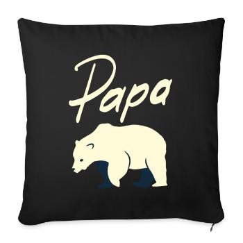 Papa Bear - Sofa pillowcase 17,3'' x 17,3'' (45 x 45 cm) - black - Front