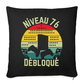 Level 76 Cleared - Sofa pillowcase 17,3'' x 17,3'' (45 x 45 cm) - black - Front