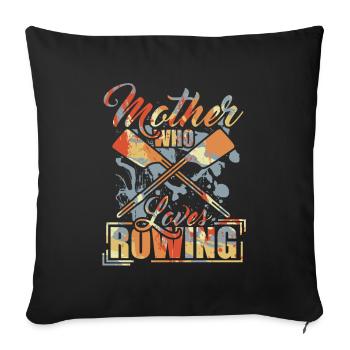 Rower - Sofa pillowcase 17,3'' x 17,3'' (45 x 45 cm) - black - Front
