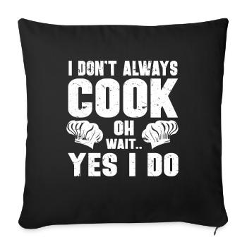 Chef Chef de cuisine - Housse de coussin décorative 45 x 45 cm - noir - Devant