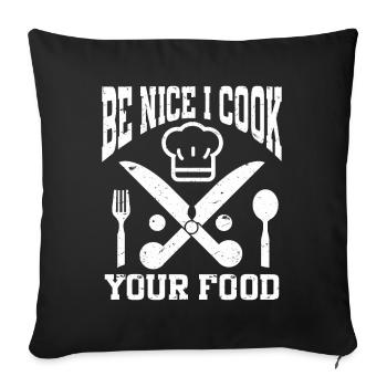 Chef Chef de cuisine - Housse de coussin décorative 45 x 45 cm - noir - Devant