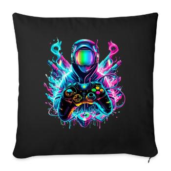 Gamer Synthwave Gaming Enthusiast - Sofa pillowcase 17,3'' x 17,3'' (45 x 45 cm) - black - Front