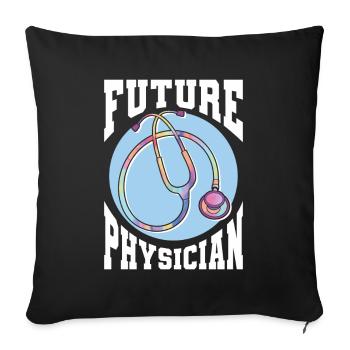 Médecin Disant École De Médecine Pa Étudiant Médecin - Housse de coussin décorative 45 x 45 cm - noir - Devant