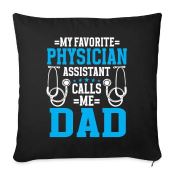 Médecin Disant École De Médecine Pa Étudiant Médecin - Housse de coussin décorative 45 x 45 cm - noir - Devant