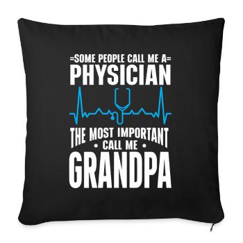 Médecin Disant École De Médecine Pa Étudiant Médecin - Housse de coussin décorative 45 x 45 cm - noir - Devant