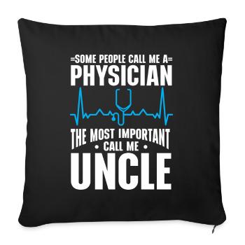 Médecin Disant École De Médecine Pa Étudiant Médecin - Housse de coussin décorative 45 x 45 cm - noir - Devant