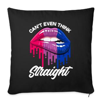 Stolze Bisexuell Lippen Bisexualität - Sofakissenbezug 45 x 45 cm - Schwarz - Vorne
