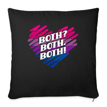 Bisexuell Beide Beide Beide - Sofakissenbezug 45 x 45 cm - Schwarz - Vorne