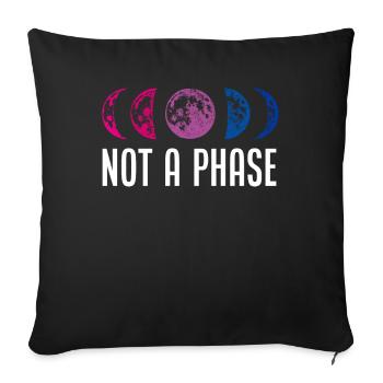 Phase bisexuelle - Housse de coussin décorative 45 x 45 cm - noir - Devant