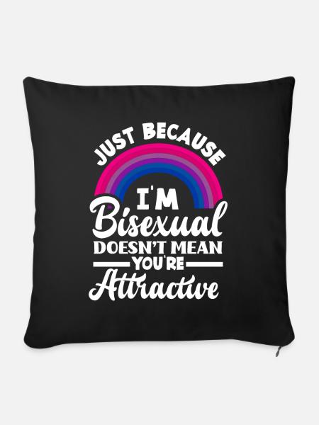 Bisexuell Attraktiv Regenbogen - Sofakissenbezug 45 x 45 cm - Schwarz