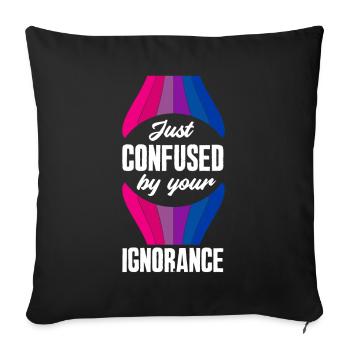 L’ignorance de l’égalité bisexuelle - Housse de coussin décorative 45 x 45 cm - noir - Devant