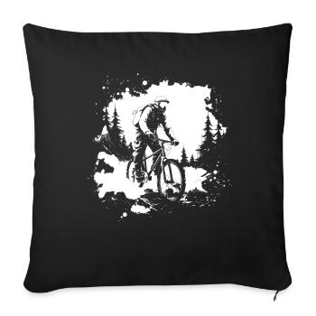 Mountain Bike Graphics - Sofa pillowcase 17,3'' x 17,3'' (45 x 45 cm) - black - Front