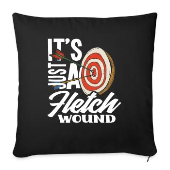 Funny Archery Bow - Sofa pillowcase 17,3'' x 17,3'' (45 x 45 cm) - black - Front