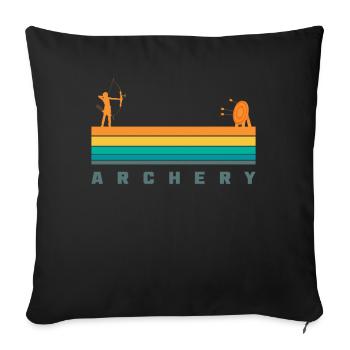 Retro Archery - Sofa pillowcase 17,3'' x 17,3'' (45 x 45 cm) - black - Front