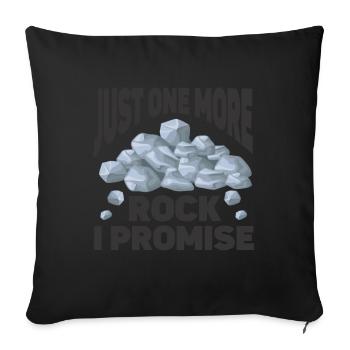 Geologist Stones Stone Collector - Sofa pillowcase 17,3'' x 17,3'' (45 x 45 cm) - black - Front