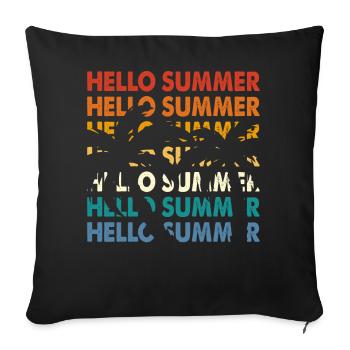 Summer - Sofa pillowcase 17,3'' x 17,3'' (45 x 45 cm) - black - Front