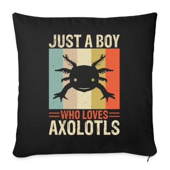 Axolotl - Sofa pillowcase 17,3'' x 17,3'' (45 x 45 cm) - black - Front