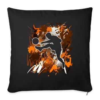 Soccer Soccer Players - Sofa pillowcase 17,3'' x 17,3'' (45 x 45 cm) - black - Front
