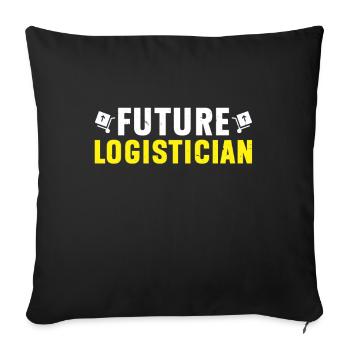 Logistician Logistics - Sofa pillowcase 17,3'' x 17,3'' (45 x 45 cm) - black - Front