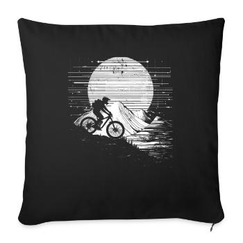 Mountain Biker Sketch - Sofa pillowcase 17,3'' x 17,3'' (45 x 45 cm) - black - Front