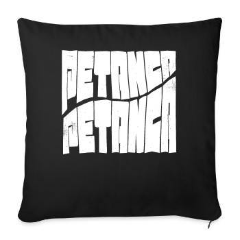 Boules de boule Bolas de Petanca pour pétanque boule - Housse de coussin décorative 45 x 45 cm - noir - Devant