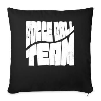 Tenue de l’équipe de pétanque avec Jack Bocci jeu de pétanque - Housse de coussin décorative 45 x 45 cm - noir - Devant