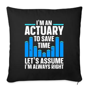 Actuary Statistician - Sofa pillowcase 17,3'' x 17,3'' (45 x 45 cm) - black - Front