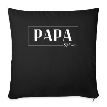 DAD EST 2025 : Dad 2025 - The Daddy Father's Day - Sofa pillowcase 17,3'' x 17,3'' (45 x 45 cm) - black - Front