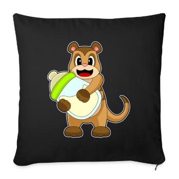 Meerkat Baby Milk Bottle - Sofa pillowcase 17,3'' x 17,3'' (45 x 45 cm) - black - Front