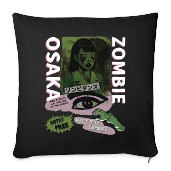 Osaka Zombie Girl - Sofa pillowcase 17,3'' x 17,3'' (45 x 45 cm) - black - Front