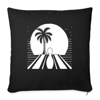 Graphismes de bowling - Housse de coussin décorative 45 x 45 cm - noir - Devant