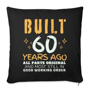 Opa 60 Jahre – Original & Funktionstüchtig - Sofakissenbezug 45 x 45 cm - Schwarz - Vorne