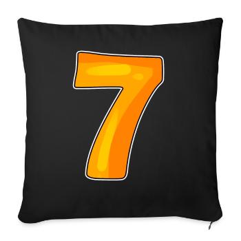 7 - Sofa pillowcase 17,3'' x 17,3'' (45 x 45 cm) - black - Front