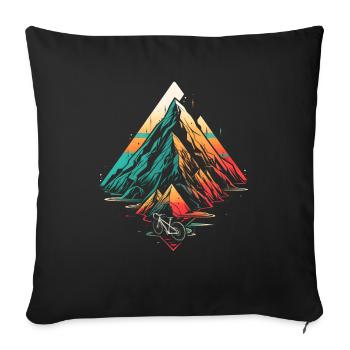 Mountain Biking Steamwave - Sofa pillowcase 17,3'' x 17,3'' (45 x 45 cm) - black - Front